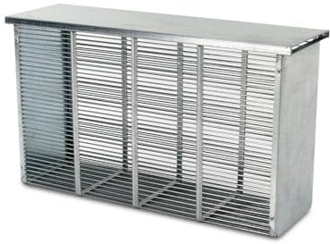 Bannwabentasche aus Metall für 3 Deutsch Normalmaß Rähmchen, mit Deckel, verzinkt – Hochwertiger Metallisolator zur Königinnenkontrolle, ideal für 3 DNM-Rahmen