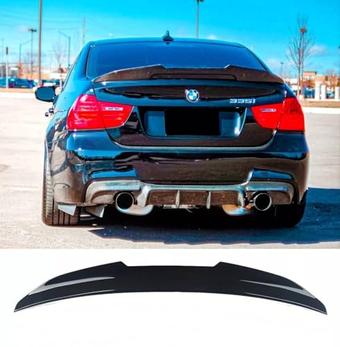 For Auto Perfectionists UK Rear Boot Spoiler Compatible With BMW 3 Series M3 E90 2004-2012 ABS Gloss Black