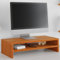 MOBCANT Supporto Monitor, Rialzo Porta TV Rialzo Monitor Mobile TV Supporto TV Utilizzabile per Ufficio Camera da letto Appartamento Hotel Marrone Cera 50x24x13 cm Legno Massello Pino