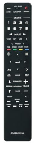 RAV570 ZZ47560 New Replace Remote Control work for Yamaha AV Receiver TSR7850 TSR-7850 RX-A880 RXA880 RXA780 RX-A780 RXV685 RX-V685