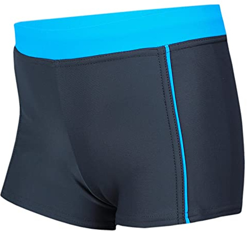 Aquarti Badehose Jungen mit Kordelzug – Schwimmhose Jungen Kinder, Badehosen für Jungen Sportlich & Schnell Trocknend, Farbe: 024 Graphit/Blau, Größe: 164