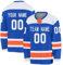 BOSSETY Personalisiertes Eishockey Trikot, Kinder/Erwachsene Eishockey Trikot, Personalisieren Sie es mit Ihrem Namen/Team/Ihrer Nummer, Komplette Größen und Farben(Hellblau)