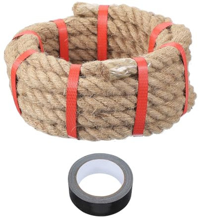 sourcing map Corda da combattimento 4,6 m x 0,75 cm in iuta, per allenamento fitness, palestra, allenamento, per allenamento della forza, allenamento a casa, sport