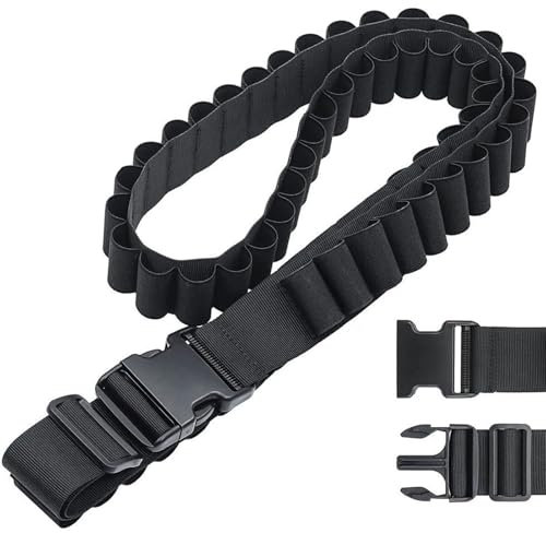 Wesoke Klopfgürtel, Schnapsgürtel, Knocker Belt, Belt for Schnapps, 50 Steckplätze Länge 130 cm Outdoor Jagdgürtel Taktischer Gürtel, Mini Alkoholkettengürtel für Karneval, Party, Weihnachten, Schwarz