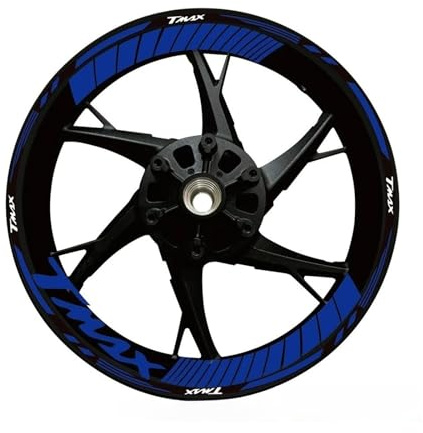 Adatto Per TMAX T-MAX 500 560 530 Adesivi Per Cerchi Da 15 Pollici Decalcomanie Per Cerchi Riflettenti Adesivi Cerchi Moto(Blu)
