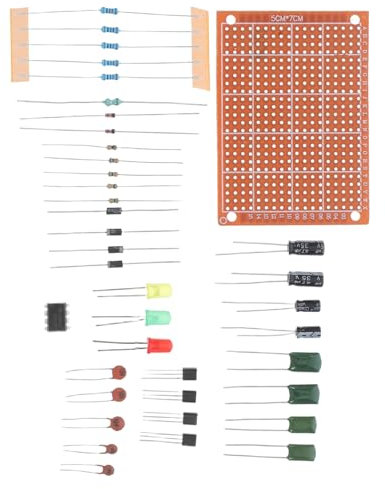 Ciieeo Interactive Electronics Kit for Beginners with Plugin Training Board Soldering Practice Components and Learning Options for DIY Electronic Projects