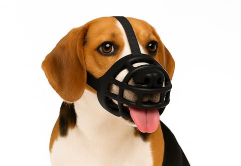 maulkorb Hund - maulkorb mittlere Hunde - Silikon Maulkorb verstellbar weich komfortabel - für Training, Spaziergang & Tierarzt - Flamingo Maulkorb Benzo M