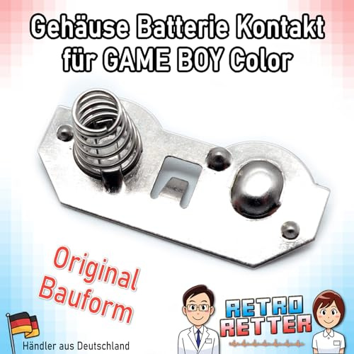 RetroRetter Premium Gehäuse Batteriekontakte - Original Design - für GameBoy Color/GBC