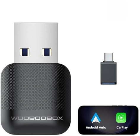 Générique Adaptateur CarPlay sans Fil – Conversion Filaire – Compatible iPhone/iOS 10+ & Android – Connexion Automatique, Son Cristallin, Commandes Vocales Siri/Google
