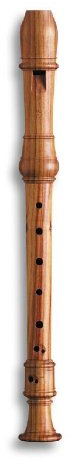 Mollenhauer 5125 Denner Sopran-Blockflöte Rosenholz Natur-Holz Barock Doppelloch