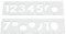 Trend Nummern Schablonen-Set für die Schilderherstellung mit einem Router, klare Kunststoff-Routingschablonen mit der Trend Vogue Schriftart, TEMP/NUC/57