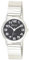Ravel - Damen-Uhr mit Edelstahl-Expanderarmband mit großen Zahlen und Zeigern - Analoges Quarzwerk - R0208.03.2S - Silbernes Ton/Schwarzen Zifferblatt