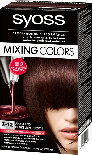 Syoss Mixing Colors Coloration 3-12 Amaretto-Dunkelbraun-Twist, 3er Pack (3 x 135 ml)