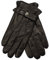 EEM Herren Lederhandschuhe, weiches italienisches Leder, Touchfunktion, Riegel mit Druckknopf, Fleecefutter, schwarz M