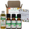 VOSHUILES - Kit Stop Cellulite - 3 Huiles Essentielles + 1 Végétale Bio - 100% Pure et Naturelle - HEBBD, Ecocert - Cyprès, Citron, Genévrier, Macadamia - Massage - 3x10ml, 1x50ml