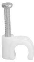 Your Cable Store 100 Pack White Ethernet / RG59 / 6mm Nail in Cable Clips