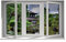 Stickers trompe l'oeil fenêtre Jardin zen - L 150cm x H 90cm