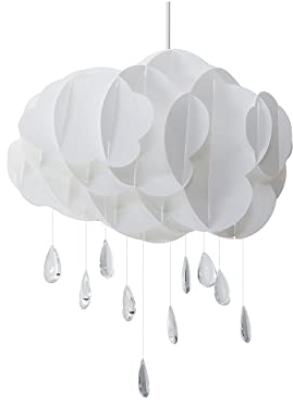 Beliani Lustige Pendelleuchte Wolken Kunststoff Acrylglas weiß Ailenne