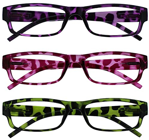 OPULIZE Porpora Rosa Verde Leggero Comodo Lettori Valore 3 Pacco Uomo Donna Rrr32-546 +1,00-88 Gr