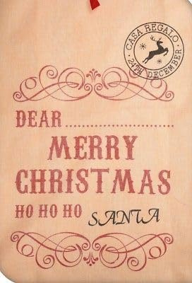 Koop Navidad Saco Grande Santa Elfo Lona Saco con Lazo en la Parte Delantera Estampado Navidad Bolsa - 'Feliz Navidad