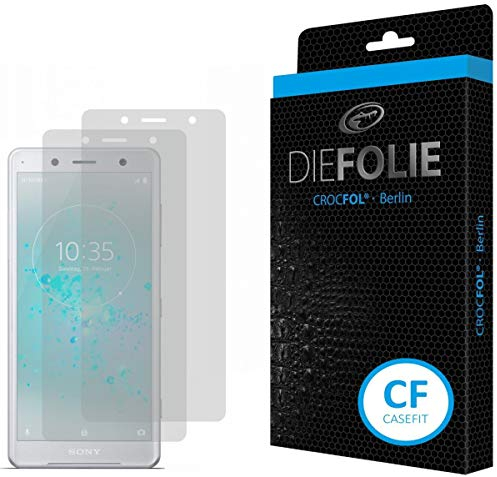 Crocfol Schutzfolie vom Testsieger [2 St.] kompatibel mit Sony Xperia XZ2 Compact - selbstheilende Premium 5D Langzeit-Premium Schutzfolie - für vorne, hüllenfreundlich