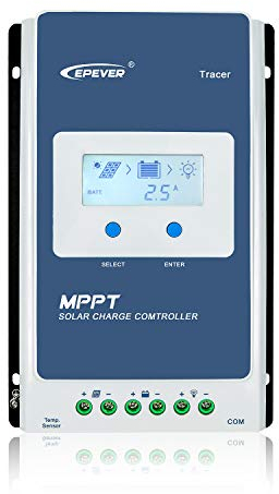 EPEVER MPPT Laderegler 40A 12V/24V Auto Solarmodul Negative Erdung mit LCD Display max PV 100V Solarpanel Solarladeregler (Tracer4210AN-G3)