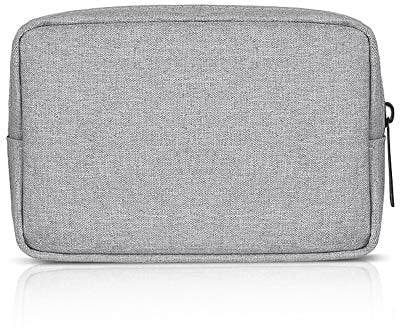 ERCENTURY Universal Electronics/Accessories Soft Carrying Case Bag, Durable & Light-Weight,Suitable for Out-Going, Business, Travel and Cosmetics Kit (Gray-Small)