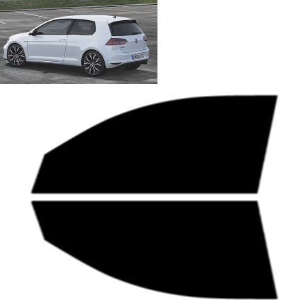 Passgenaue Tönungsfolie für Golf VII 3-Türen 2013-2016 - Vordere Seitenscheiben (05% Tiefschwarz)