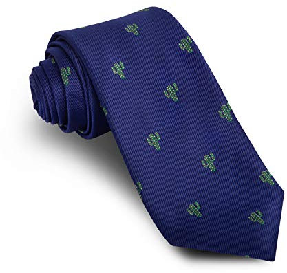 Cencibel Smart Casual Corbata Cactus (Fondo Azul Marino Cactus Verde)