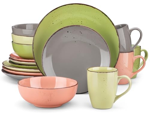 vancasso Série Navia Assiettes Service de table, Service Vaiselle 16 Pièces pour 4 Personnes, Design Modern