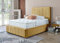 Small Double Ottoman Bed| Small Double storage bed(4ft), Gas Lift Up Bed Frame, Upholstered Bed with Base and Headboard, Heavy Duty Mesh Frame (Mustard)