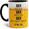 Lustige Tasse für Männer mit Spruch - Ich mag Bier! - Geschenk für Männer, Freunde und Kollegen - Keramik Innen & Henkel Schwarz, 300 ml