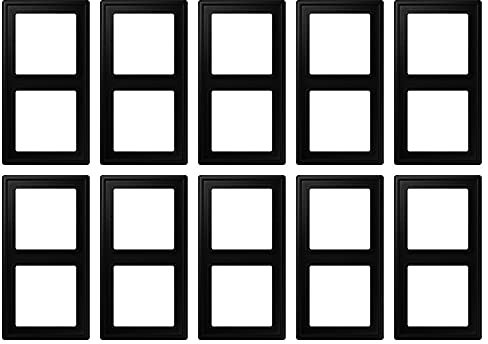 Jung 3-fach Rahmen Set Graphitschwarz Matt Serie LS: 10x 3-fach Rahmen LS983SWM