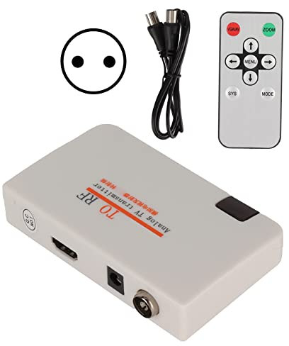 Convertisseur Adaptateur HDMI vers RF, Adaptateur Coaxial Numérique 1080P Entrée RF Convertisseur de Sortie de Analogique avec Télécommande pour Console de Jeu
