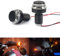 TARAZON 22mm 7/8 Universal Motorcycle Handlebar End LED Turn Signal Amber Light DC 12V Black