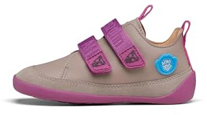 Affenzahn Halbschuh Leder Buddy mit Klettverschluss Weich rutschfest Flexibel Reflektierend für Jungen und Mädchen in Größe 21-32 Koala - Rosa