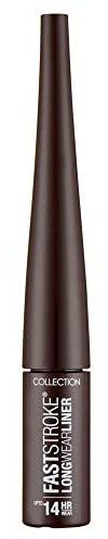 Collection Cosmetics Fast Stroke Long Wear Liner, 14 Stunden Tragedauer, intensive Farbe, 4 ml, Braun
