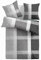 Home & Living 2-TLG Bettbezug 100% Baumwolle (Anthrazit) - Öko-Tex 100 - Bettdecke (135x200cm) + Kissenhülle (80x80cm) mit Verd. Reißverschluss