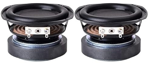 YONGERN Altavoces de Woofer de 3 Pulgadas 20W 8OHM Subwoofer Subwoofer Audio Speaker 20 Core Rubber Edge Bajo Altavoz Teatro en casa Bricolaje 2pcs