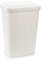 AC - Cesto para ropa sucia con tapa y asas - Estilo Rattan - Fabricado en españa - Cubo pongotodo para colada - Diseño imitación mimbre - Capacidad 60 Litros - 61,5 x 42,5 x 34 cm - Color Blanco