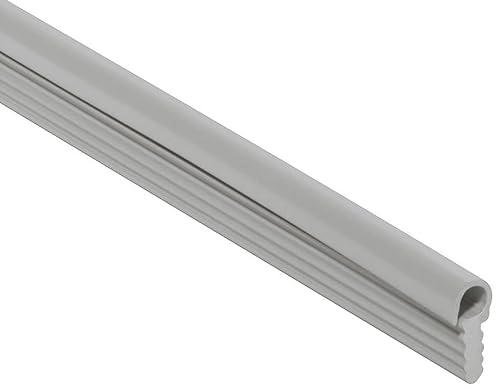 cyclingcolors guarnizione 13x5 profilo tondo rotondo grigio plastico PVC porta finestra zoccolo cucina impermeabile sigillante (lunghezza 1m)
