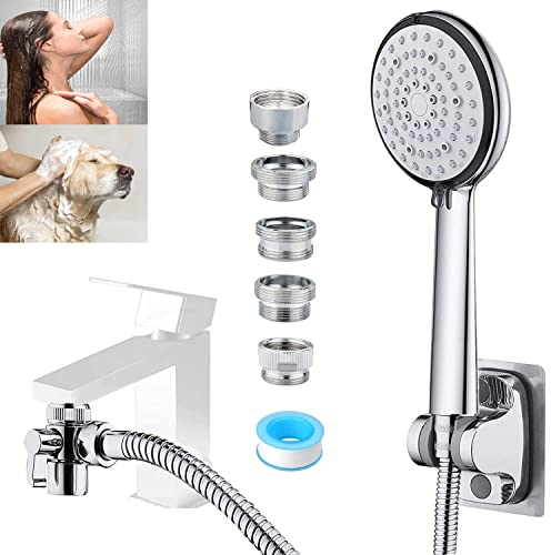 MOSELNY Pommeau de douche à 6 modes pour robinet de baignoire, robinet de cuisine, rinçage de jardin, baignoire