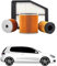 Kit Tagliando 4 Filtri per VW Golf VI 1.6 Bi-Fuel 75 kw anno 2009<>2012
