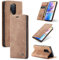 FERLAN Wallet Serie Handyhülle für OnePlus 8 Pro Hülle,Leder Klappbar Flip Case Cover 360 Stoßfeste Case für OnePlus 8 Pro,Braun