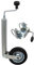 trailer parts4u Winterhoff - Soporte para rueda de apoyo para rueda de tracción (70 mm, redonda, 48 mm, con rueda de apoyo, soporte y rueda de apoyo)