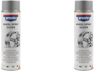 Presto 428924 Aérosol pour Jantes Universal Argent 500 ml (Lot de 2)