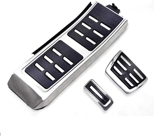 LECREA Auto Pedal Set für Audi A4 B8 A6 C7 Avant A7 S7 A8 4H S4 RS4 A5 S5 RS5 8T Q5 SQ5 8R, Verschleißfest Gaspedal Bremse Fußstütze Pads Anti Rutsch Pedal Abdeckungen, Auto Innere ZubehöR,AT/3pcs