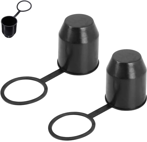 2 Pezzi Copertura a Sfera per Gancio di Traino, Tappo del Gancio di Traino, Copertura a Sfera per Gancio di Traino in Plastica, Rimorchio Sfera Copertura Antipolvere, per Camion Rimorchi e Altro