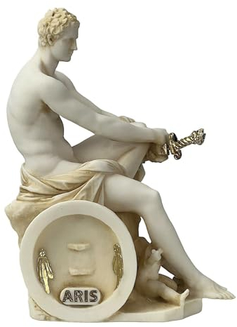 Ludovisi Ares und Eros Gott, Mars, griechische Statue, Skulptur aus gegossenem Marmor, bemalt