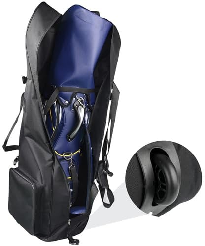 OBEISN Golf Travel Case - 10 Needle Point Stitches - No Brand Logo Design - 900D Oxford Fiber - 1.6 KG, Flight Wheeled Golf Travel Bag